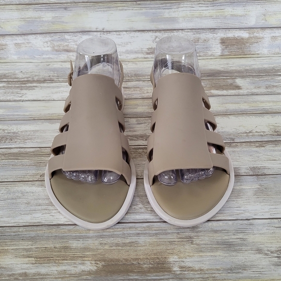 Melissa Boemia Strappy Water Resistant Slingback Sandals Women's Size 9 Taupe - Picture 2 of 10